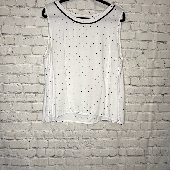 Talbots | Tops | Talbots Navywhite Polka Dot Tank | Poshmark